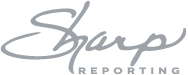 Sharp Reporting / Court Reporters Logo